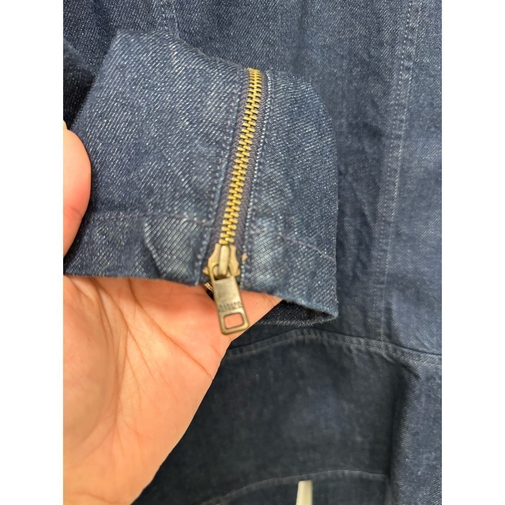 Banana Republic $168 Military NWT Dark Blue Denim Structured Jacket Large - Picture 5 of 9